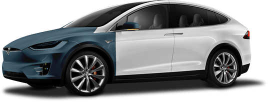 Close-up of car window tint installation near me